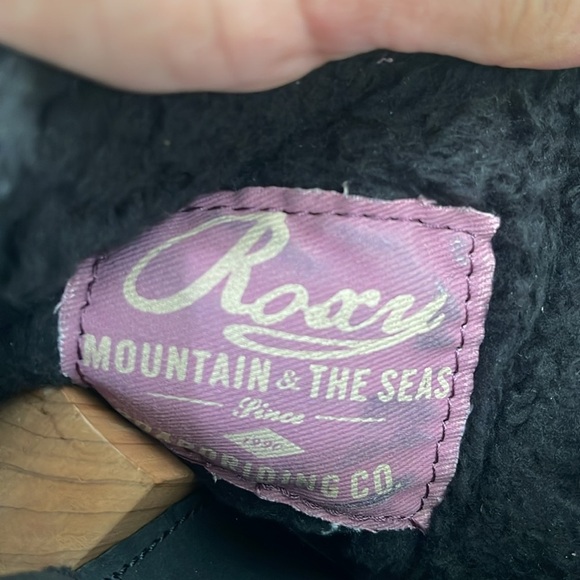 ROXY Mountain & The Seas black tall winter lace up boots size 6.5 - Picture 10 of 16